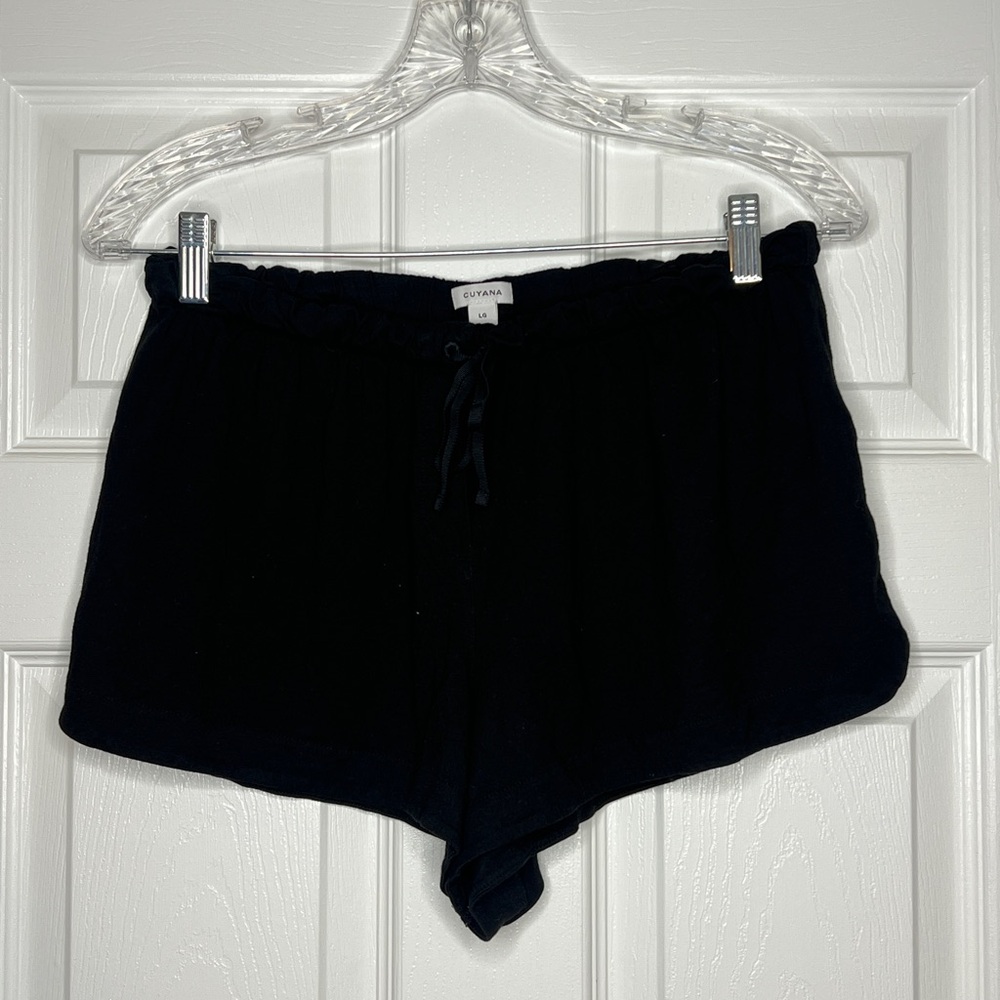 Cuyana Black Pima Cotton Lounge Shorts – Size L